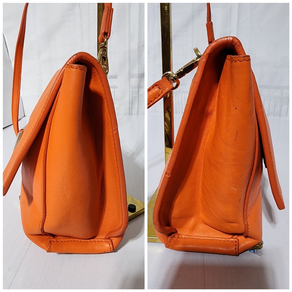 MCM Leather Crossbody/Shoulder Bag Orange - Picture 8 of 15